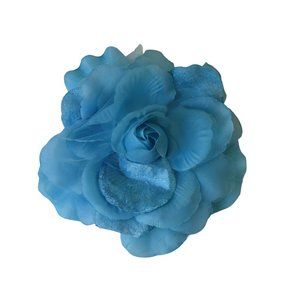 Joan Rivers Sky Blue Gardenia Fabric Blooming Flower Pin